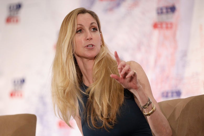 Ann Coulter speaks onstage during at Politicon 2018 in Los Angeles, California.
